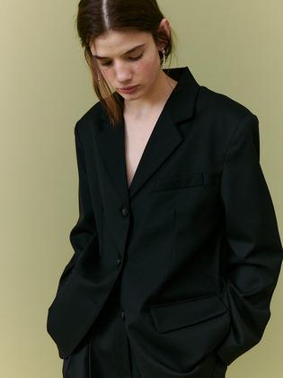 Spring wool jacket_black