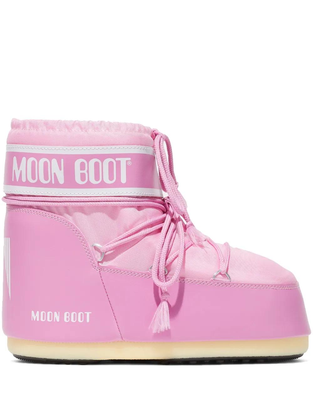 Moon Boot 클래식 플랫 스노우 부츠 | 핑크 | FARFETCH KR