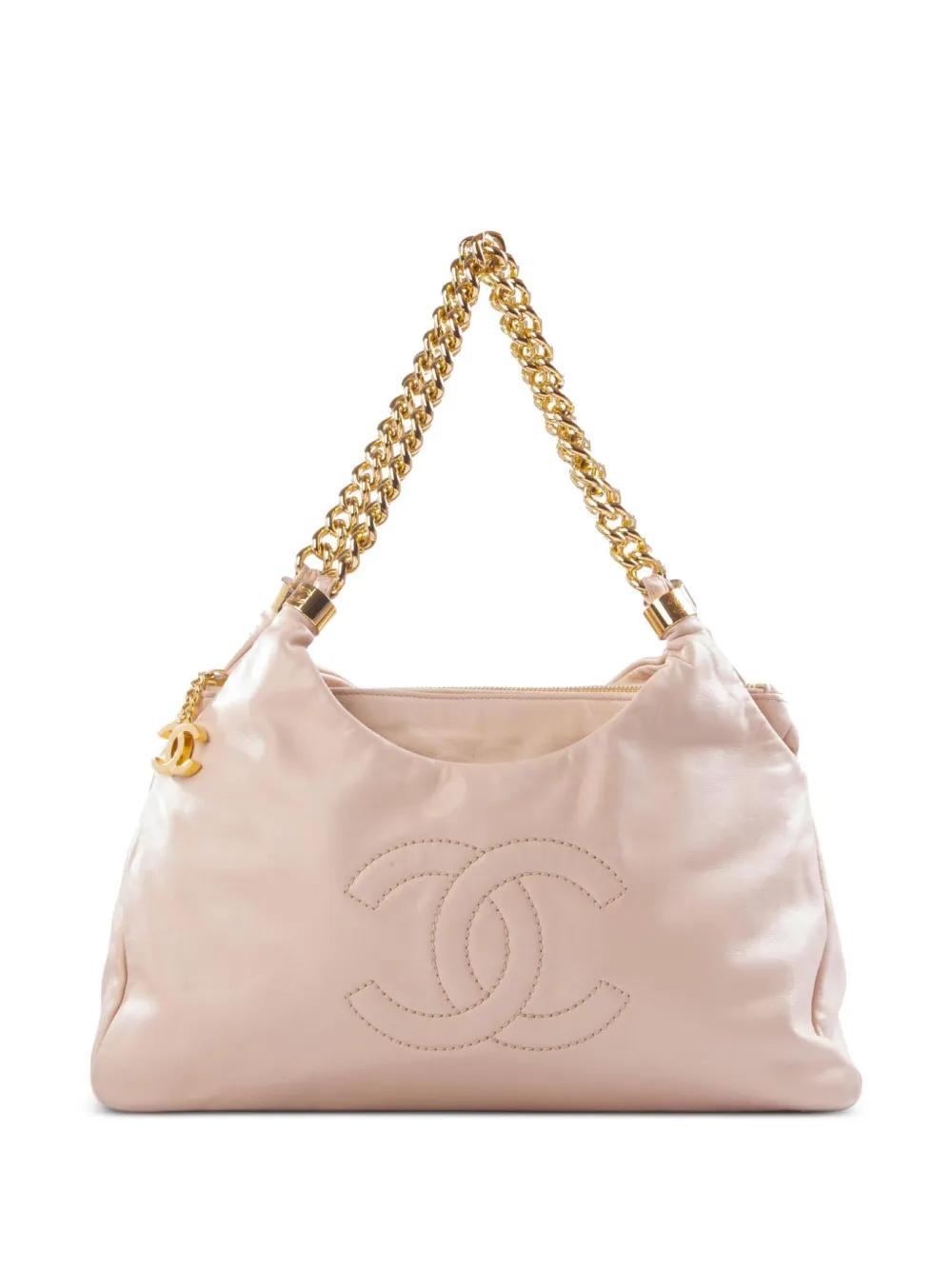 CHANEL Pre-Owned 2009 CC Stitch Shoulder Bag | Pink | FARFETCH GE