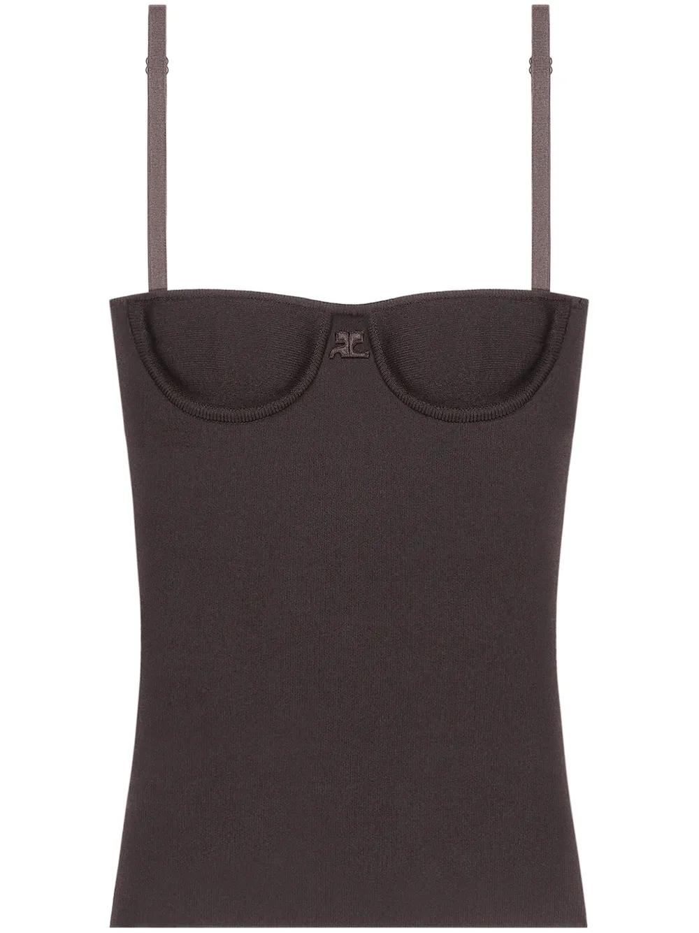 Courrèges 란제리 인터록 탑 | 브라운 | FARFETCH KR