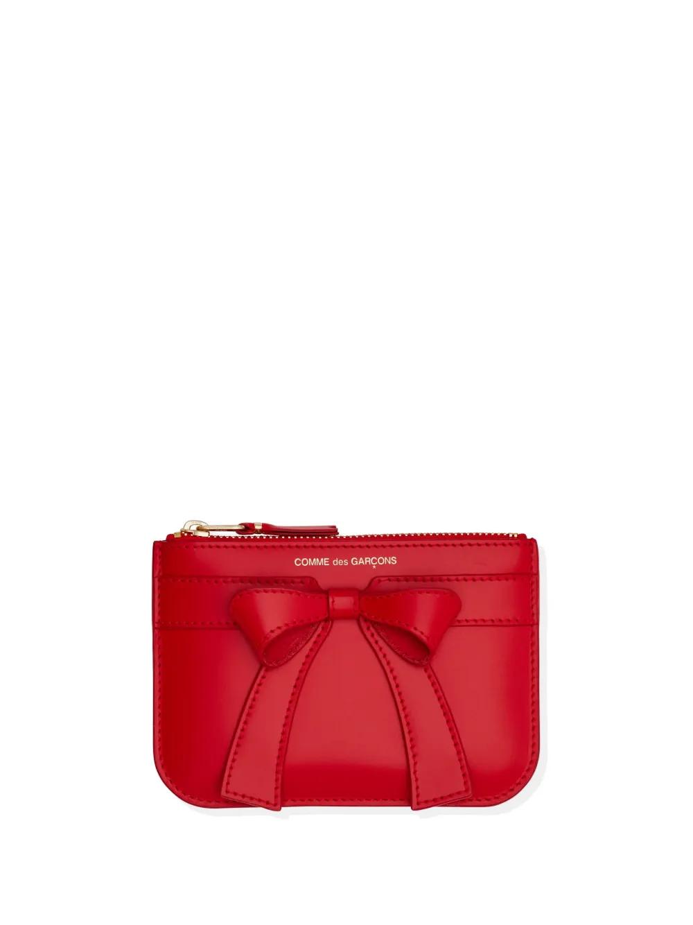 Comme Des Garçons Wallet 빅 보우 지갑 | 레드 | FARFETCH KR