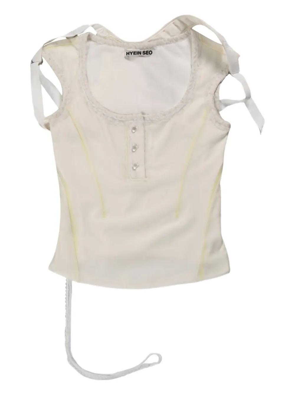 Hyein Seo cotton-blend Top | White | FARFETCH