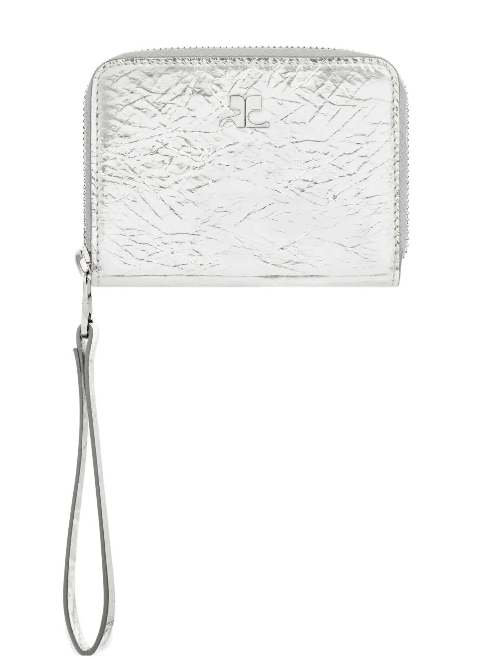 Courrèges Zipped Compact Wallet | Silver | FARFETCH IE