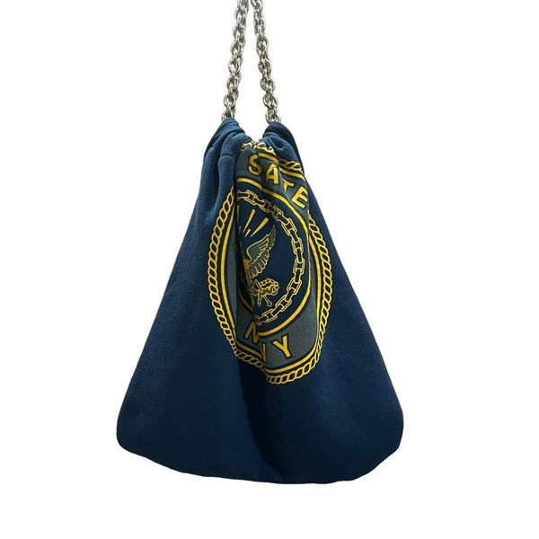 orleans re work original navy sweatshirt bag