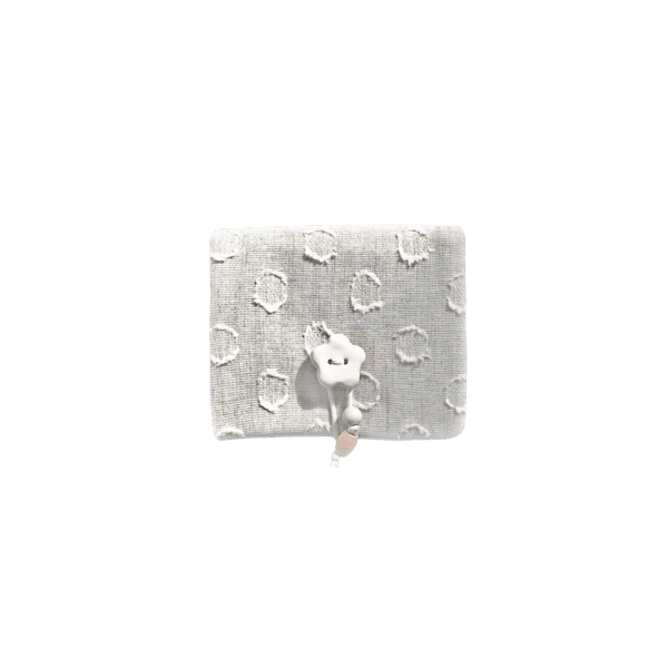 natural dot jacquard wallet