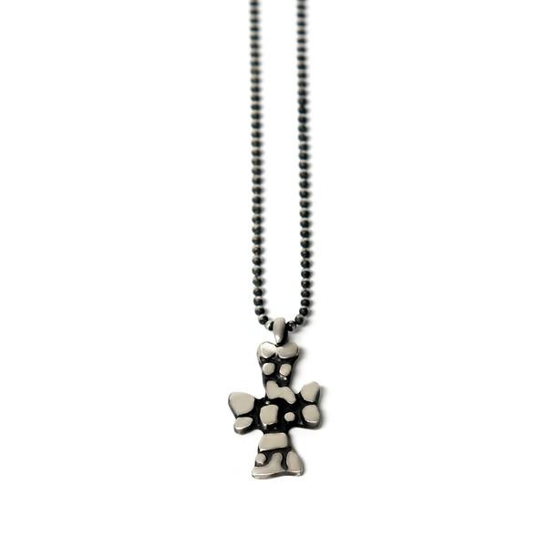 Dot Cross Necklace [ Noir Bloom ]