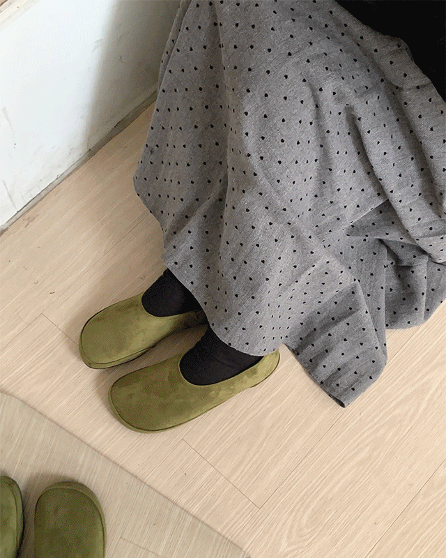 페트리코어 올리브 스웨이드 플랫슈즈 말랑 로퍼 (3color)