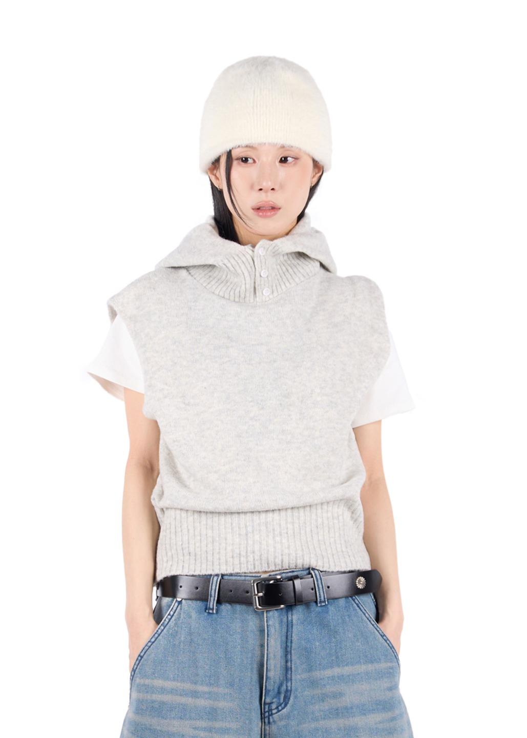 릿킴 HOOD KNIT VEST