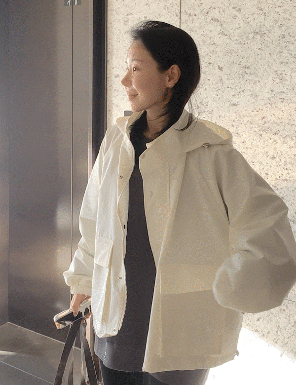 민지콩 핑트 데일리 윈드 후드 점퍼 (3 color)