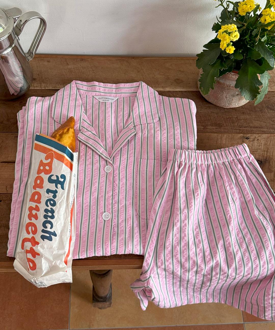 글리터샵 🍧시어서커 반팔 커플 빅사이즈잠옷 세트 120사이즈👕 (여름 파자마)