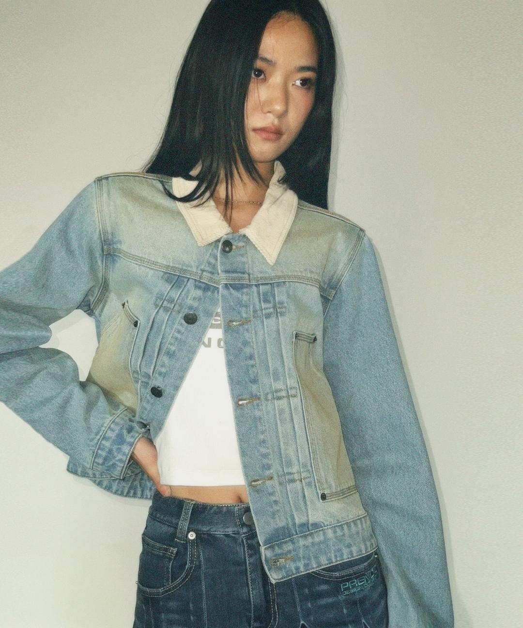 PRDA DENIM TRUCKER JACKET LIGHT BLUE