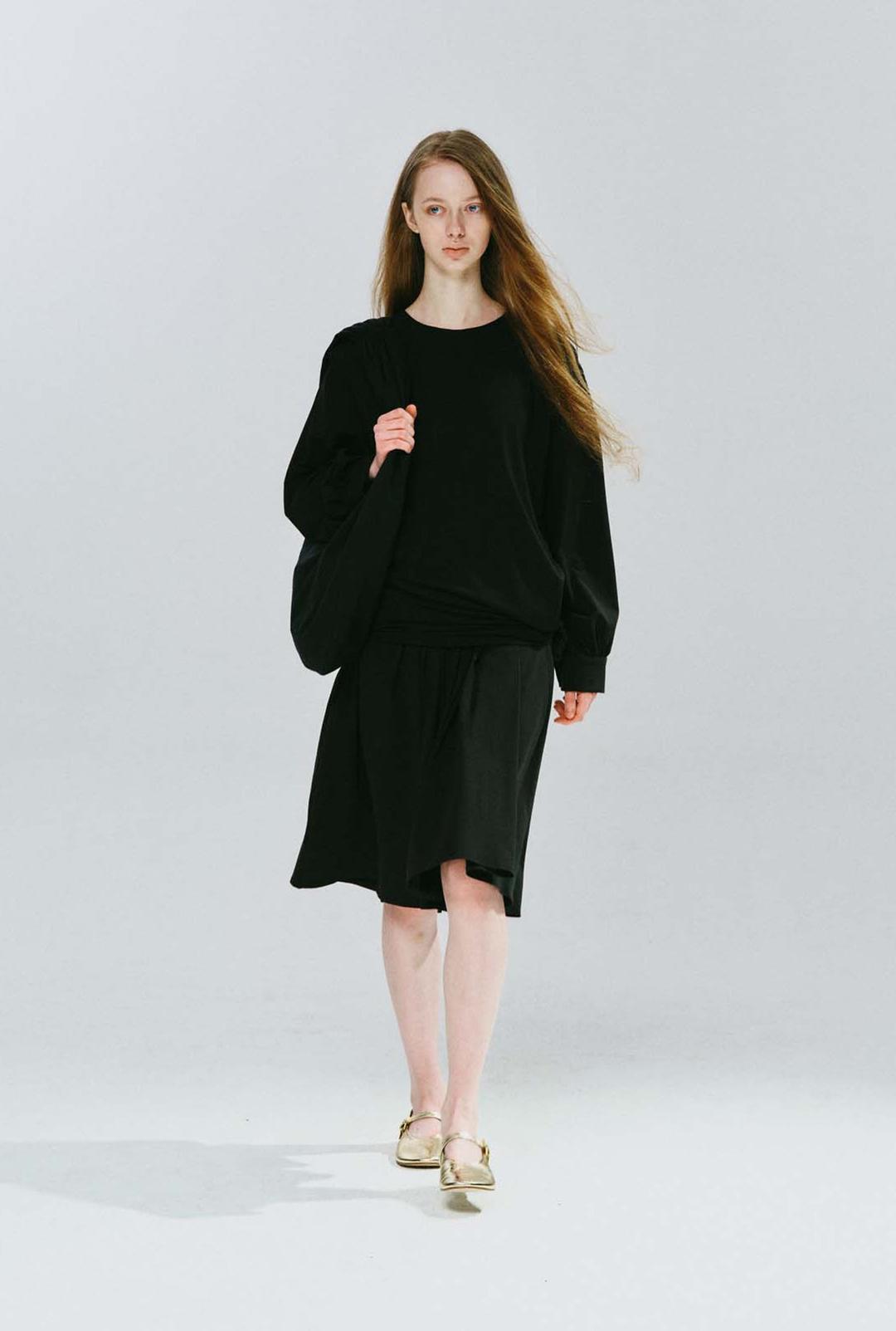 CENTRIC DRAPED DRESS (BLACK)