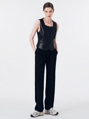 [Drama Signature] Pleated Straight Trousers_2color