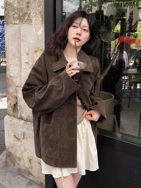 슬로우앤드 [오픈 10%할인/문의폭주!] 케언즈 스웨이드 하프코트 - 3 color (무료배송)