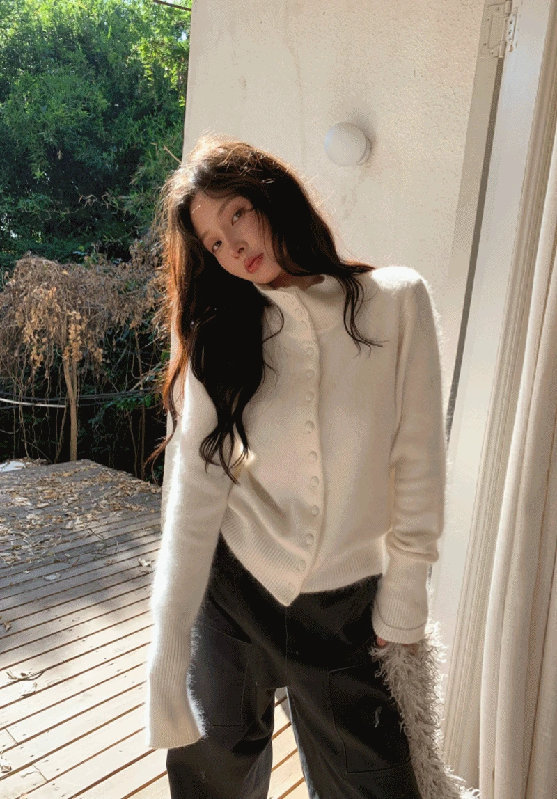 키시 단추 니트 가디건(5368)