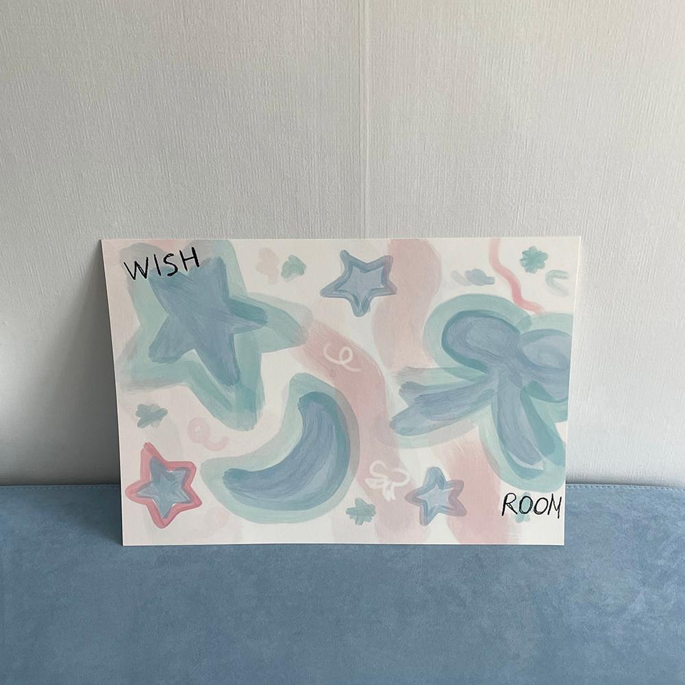 위시룸 일러스트 카페 인테리어 아트 포스터(sweet dream poster)