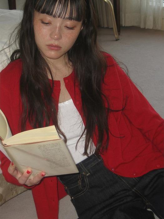 Aperture Fitted Cardigan  Red (TA515AA016)