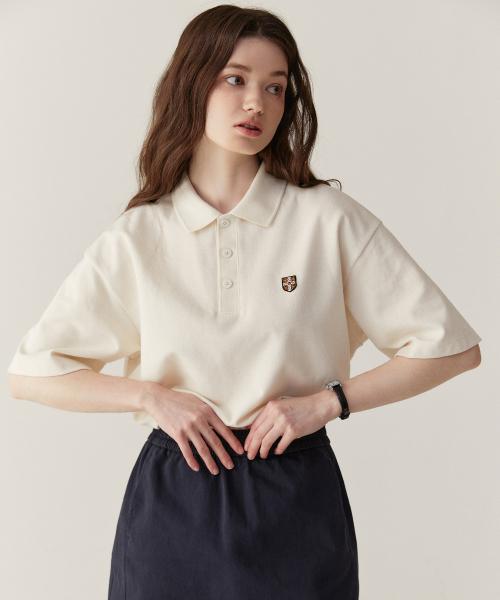 베이직 스몰로고 카라티셔츠 아이보리