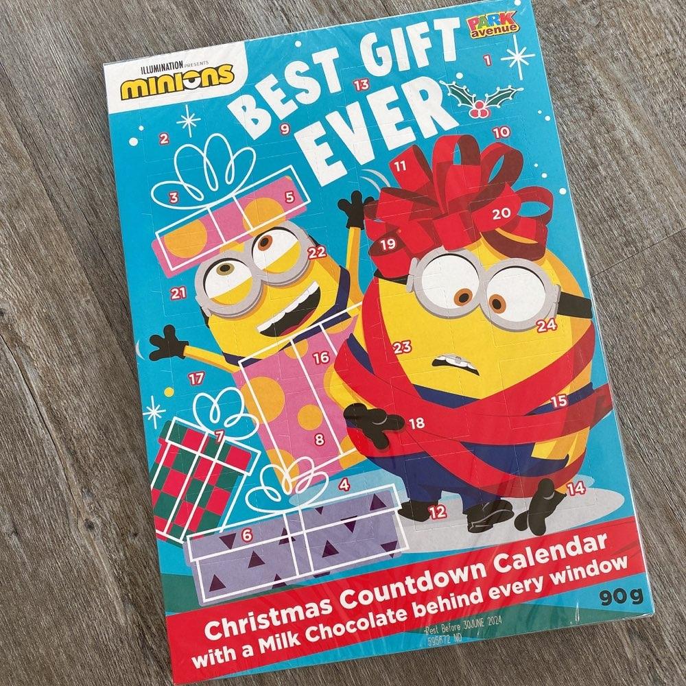 크리스마스 어드벤트 캘린더 파크 애비뉴 초콜릿 90g 미니언즈