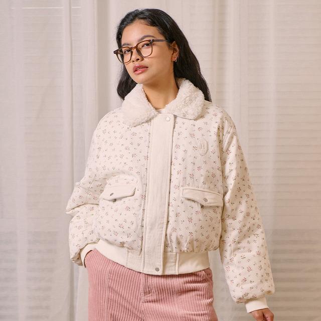 Witty Puffer Jacket-Flower