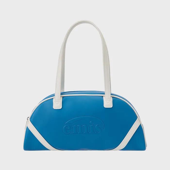WIDE VINTAGE TOTE BAG-BLUE