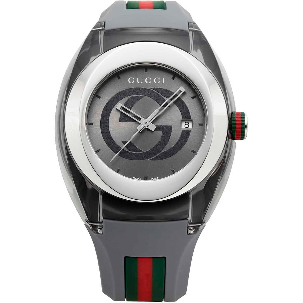 구찌 패션시계 손목시계 우레탄 싱크 YA137109A 그레이