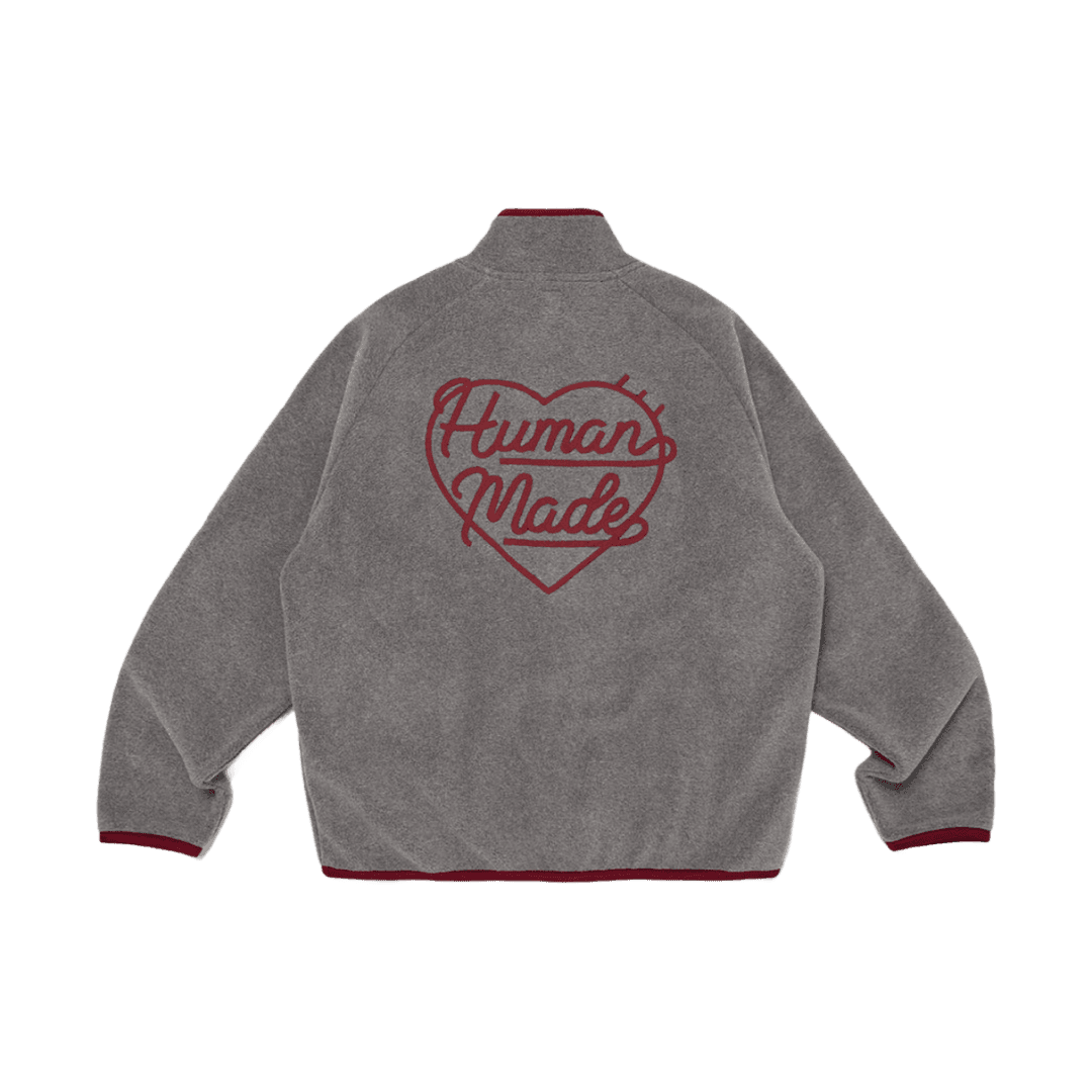 Human Made Fleece Half-Zip Pullover Gray