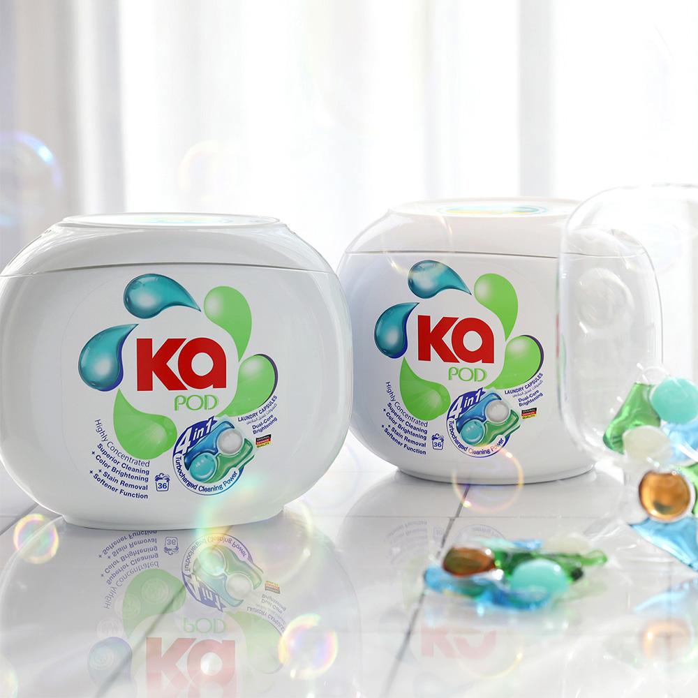 카포드 캡슐세제 듀얼코어 36개입+36개입 2개세트 (브라이트닝) 일반/드럼 겸용 세탁세제