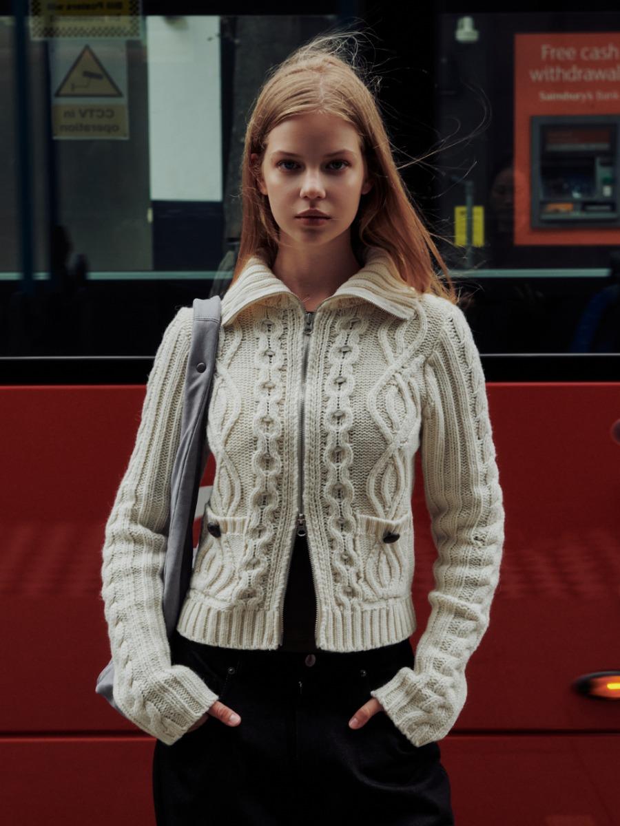 L20 BUTTER POCKET KNIT ZIP-UP(IVORY)