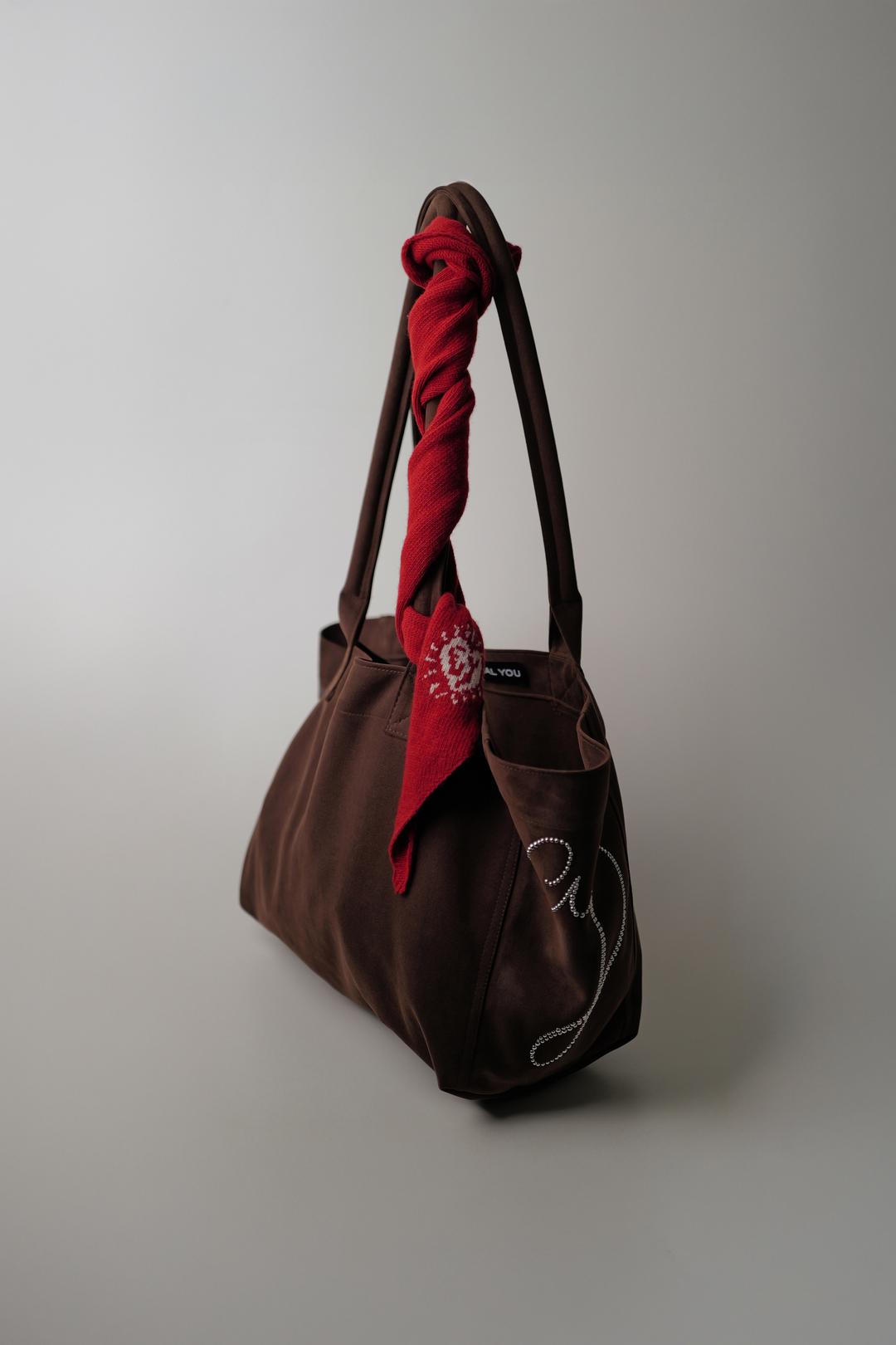 PONY SUEDE BAG (BROWN)
