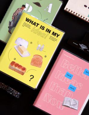 인디고 스토리지 아이디어 노트 V.2 (PVC 커버+스티커4장) 6분할 그림 프리랜서 메모 연습장