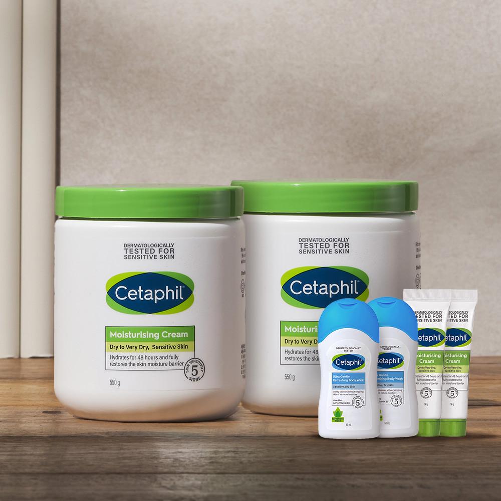 세타필 대용량 민감피부 고보습 크림 550g 2개(+미니어처 4종)