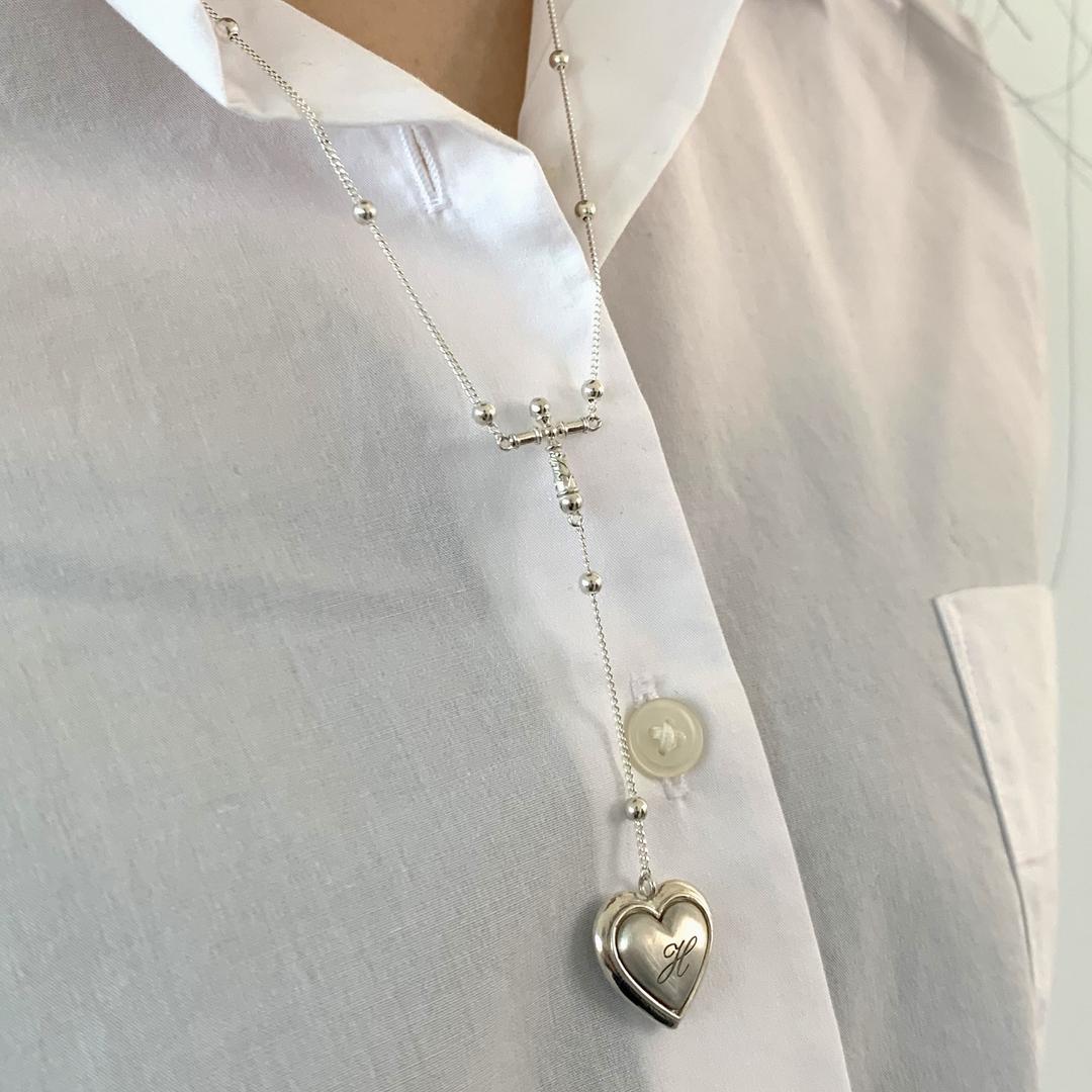 Heart cross necklace