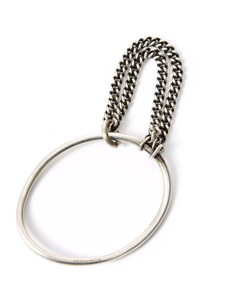 앤 드뮐 미스터 실버 보코 이레귤러 뱅글 위드 체인 CO00-W-JB0009-JW020-070