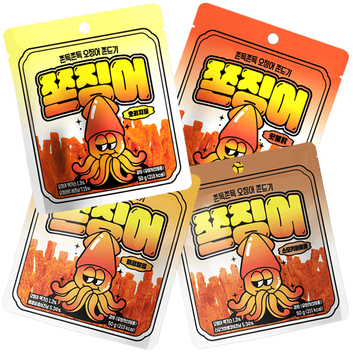 쫀슐랭 쫀징어 옛날 울산 쫀드기 쫀디기 튀김 맥주 안주 50g x 8봉지 오리지널