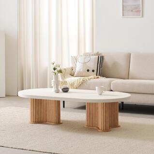 리모 타원형 1200 템바보드 거실테이블