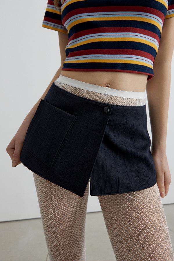 [5/29 예약배송] JACQUARD SKIRT BELT_NAVY