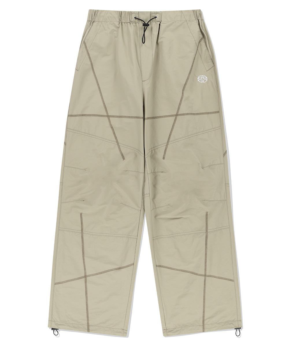 [FW ver.] COVER STITCH PARACHUTE PANT [BEIGE]