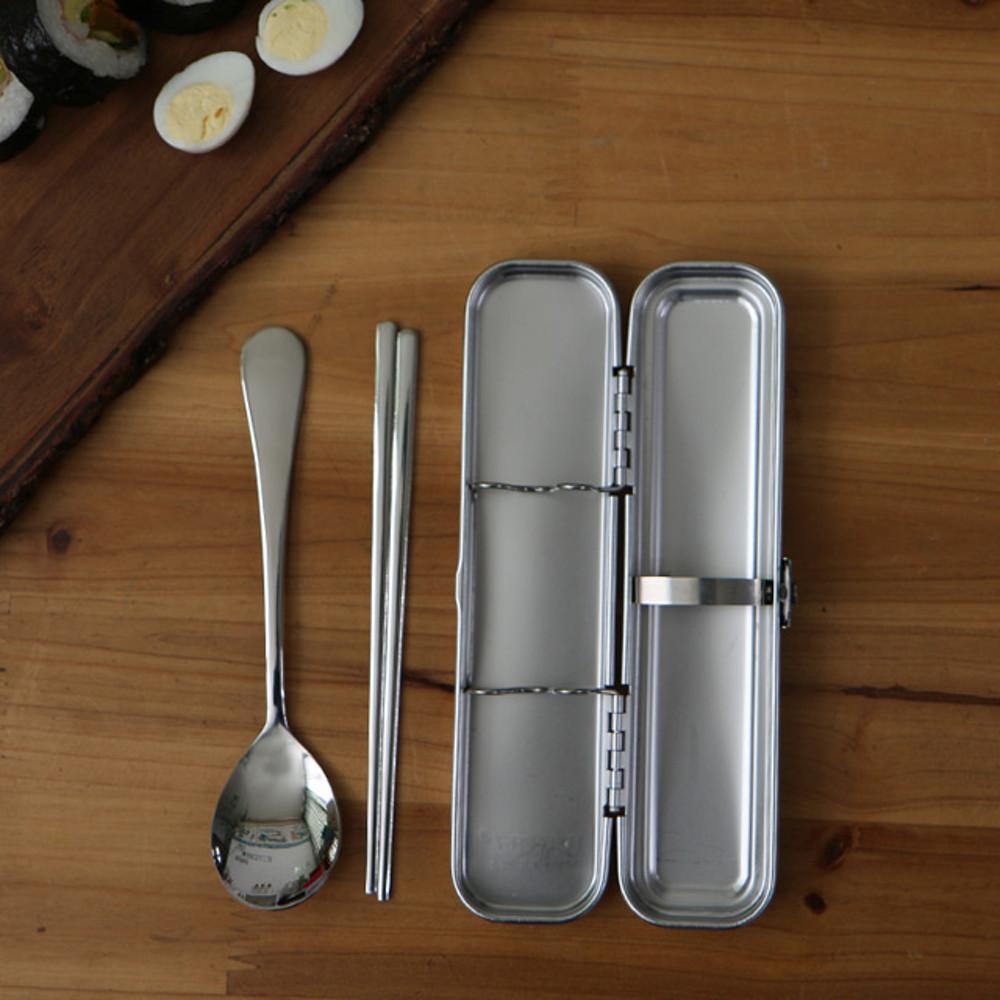 스텐 휴대용 수저케이스 도시락 수저통 소세트