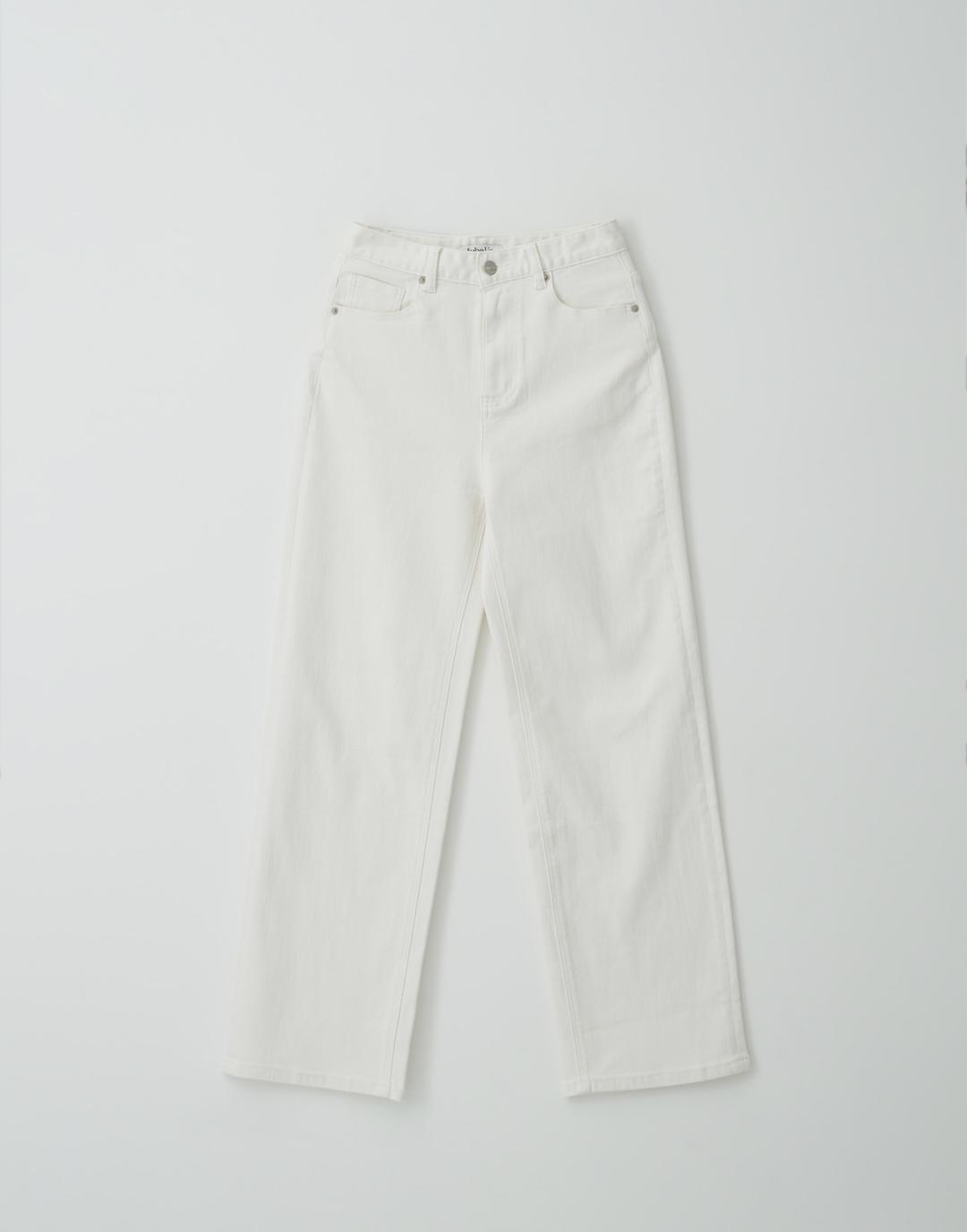 [더쿄즈] 뮤 스트레이트 기모 팬츠(화이트,블랙)