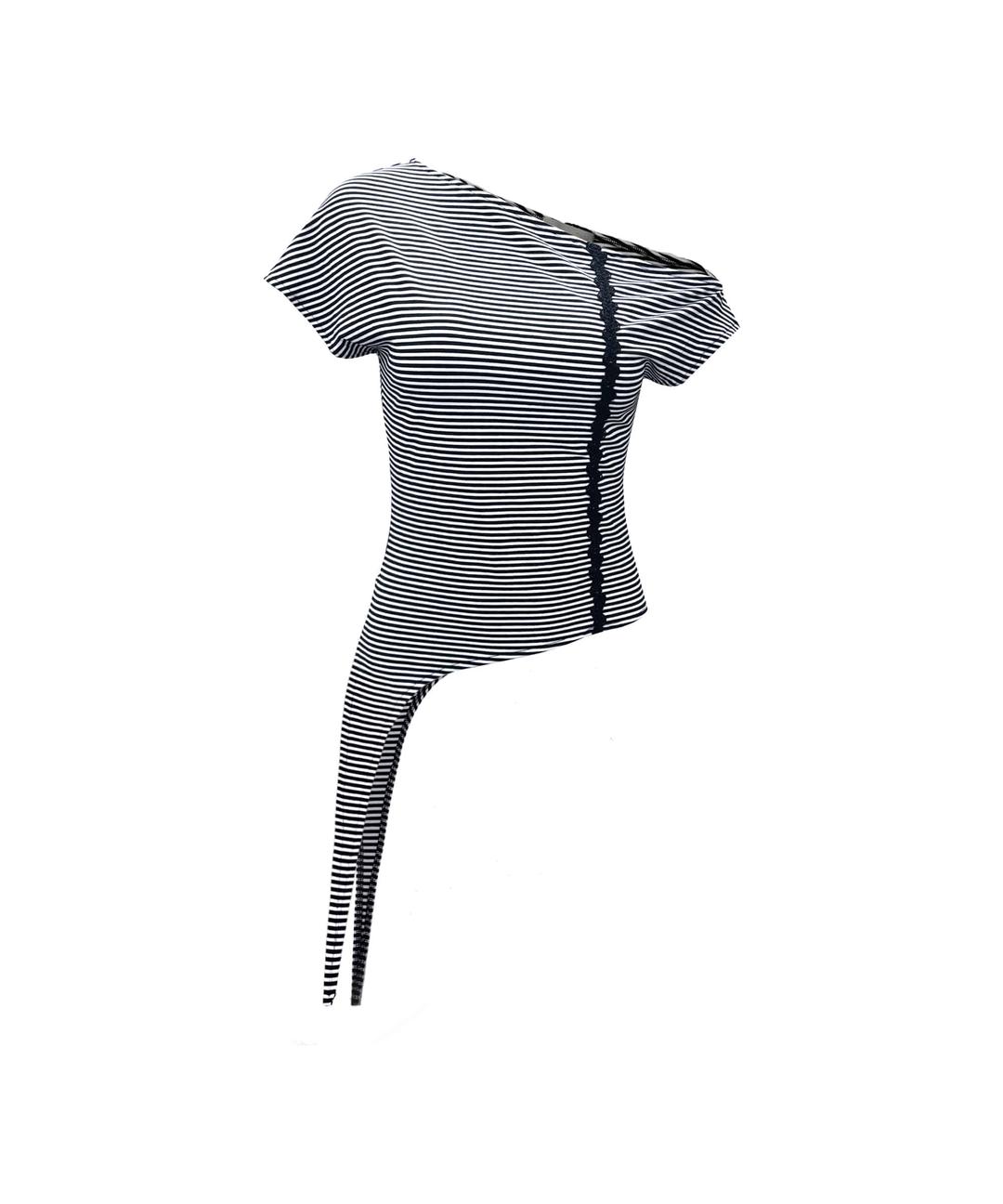 S/NO.25 UNBALANCE LACE TOP, STRIPE ver.