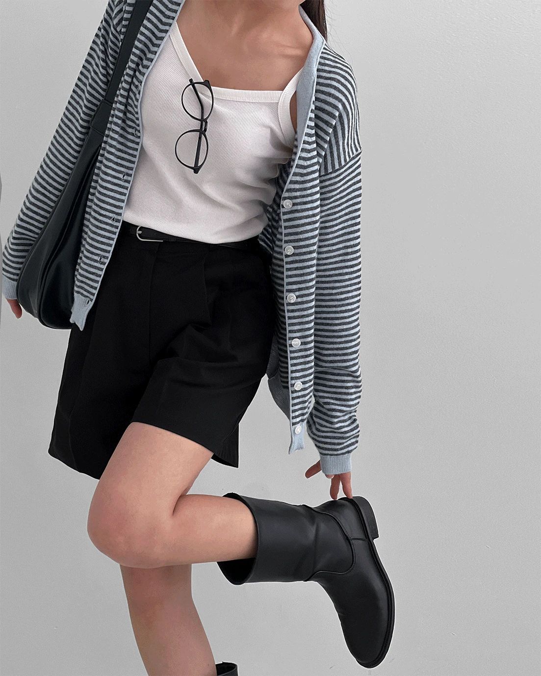 힐러 배색 스트라이프 울 가디건 / 3color