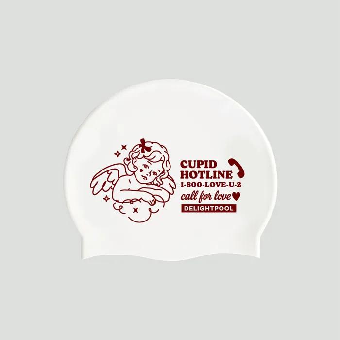 Cupid Hotline - Angel Swim Cap - White