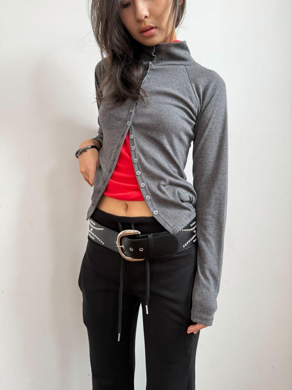 turtle button cardigan (2color)