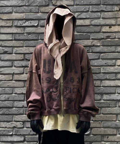 X 언더마이카 데미지드 후드 집업