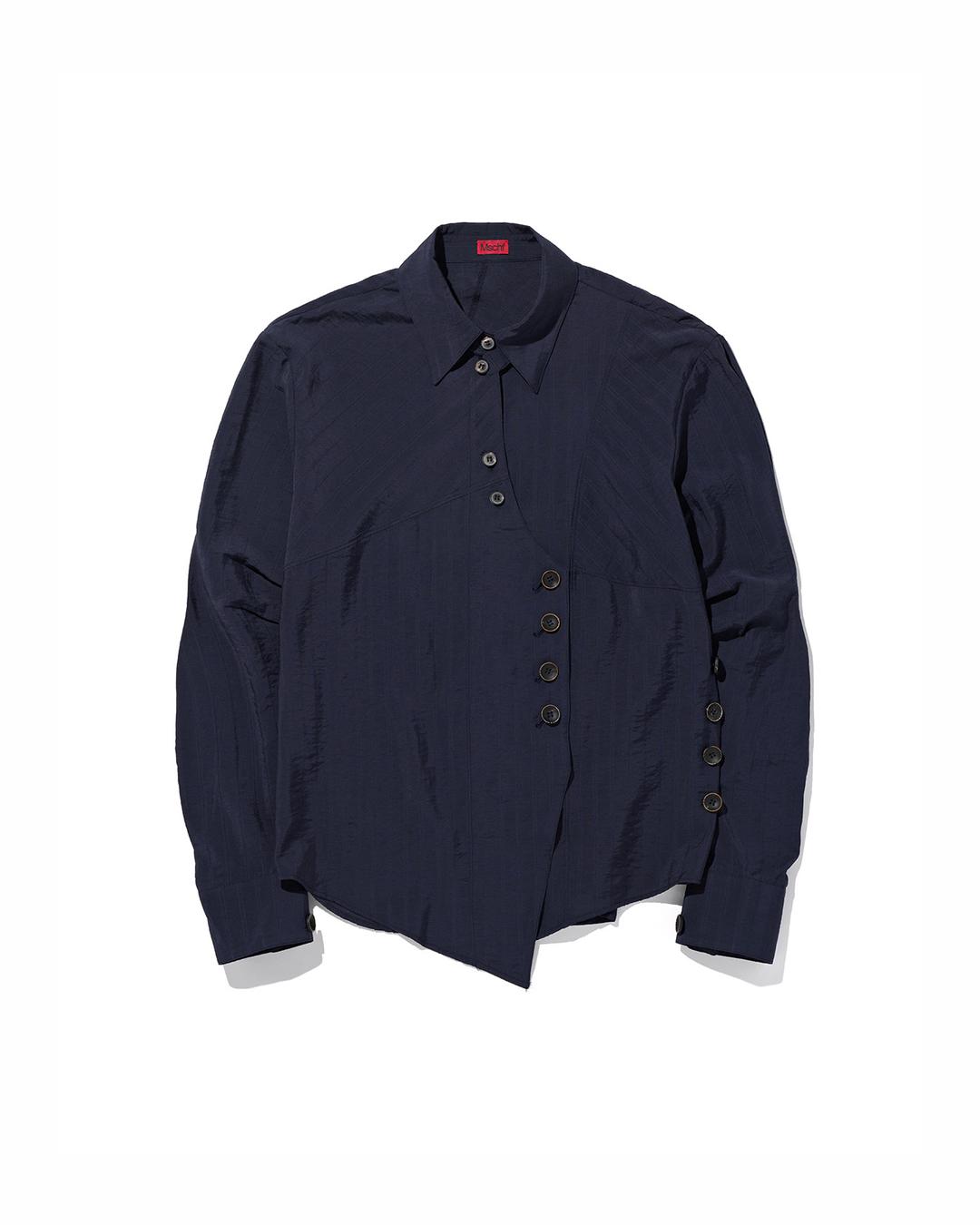 CURVED PLACKET SHIRT_NAVY