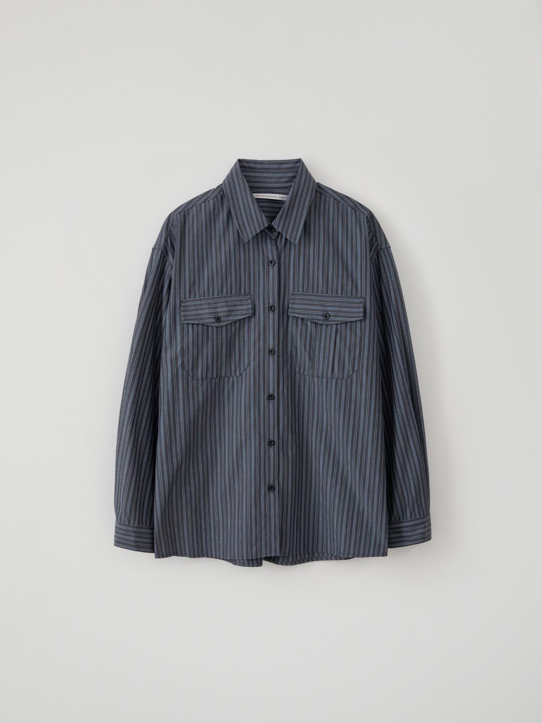 Classic Pocket Shirt(Vingtage Blue Stripe)