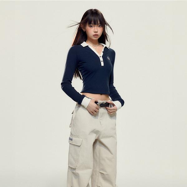 Pleat Wide Cargo Work Pants