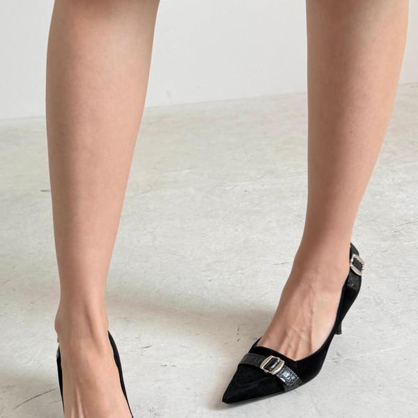 Casadei Suede Buckle Strap Accents Pumps