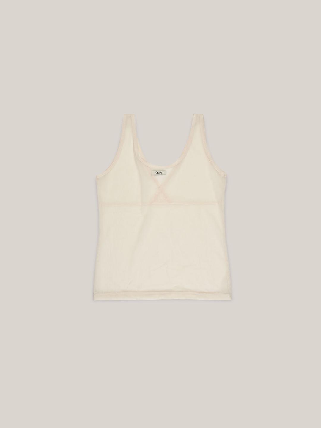 MESH LAYERED TOP  [ CREAM ]